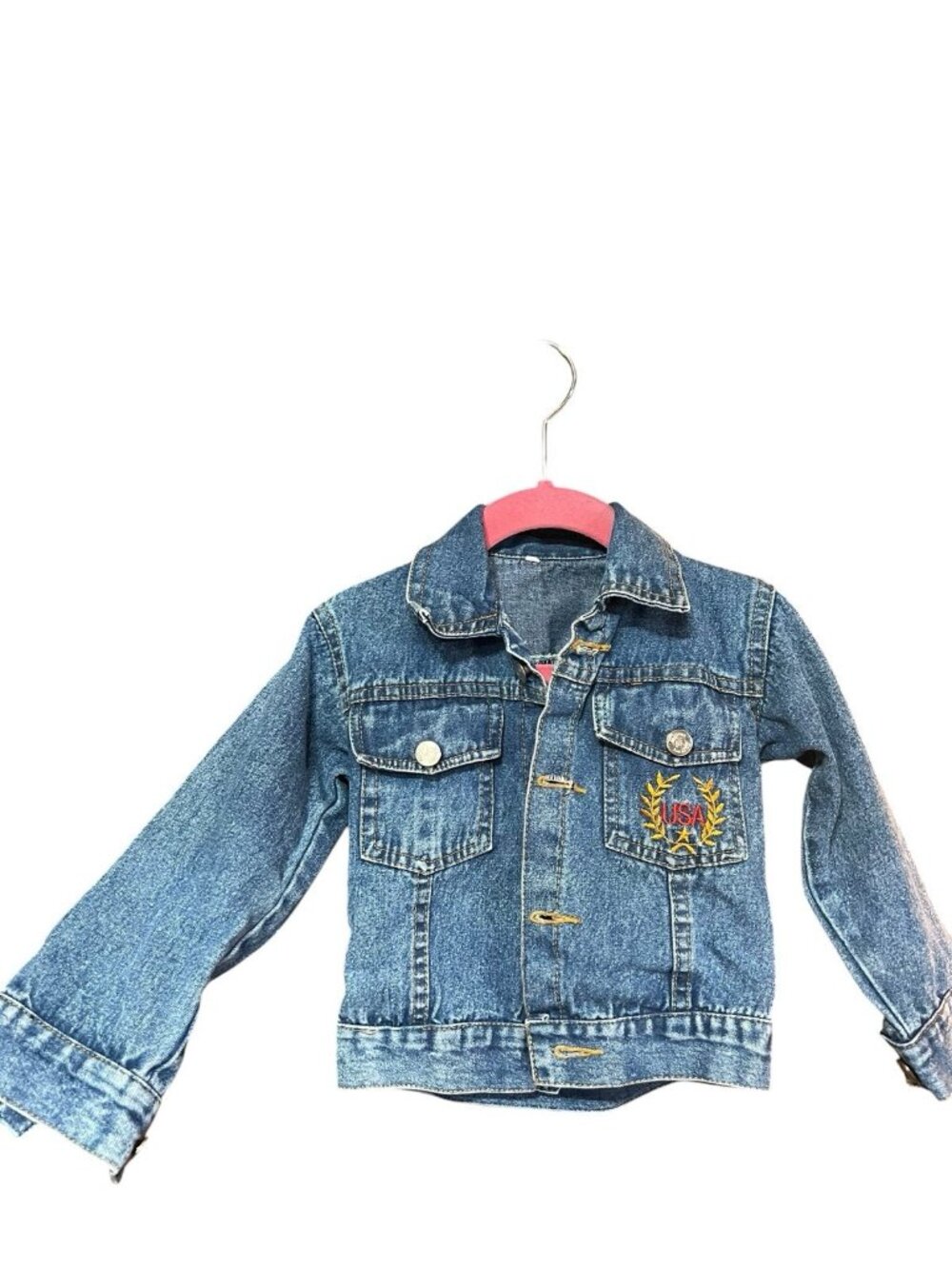 Vintage Child’s Denim USA Patch New Fashion Junior Jacket Sz 12 to 18 M READ